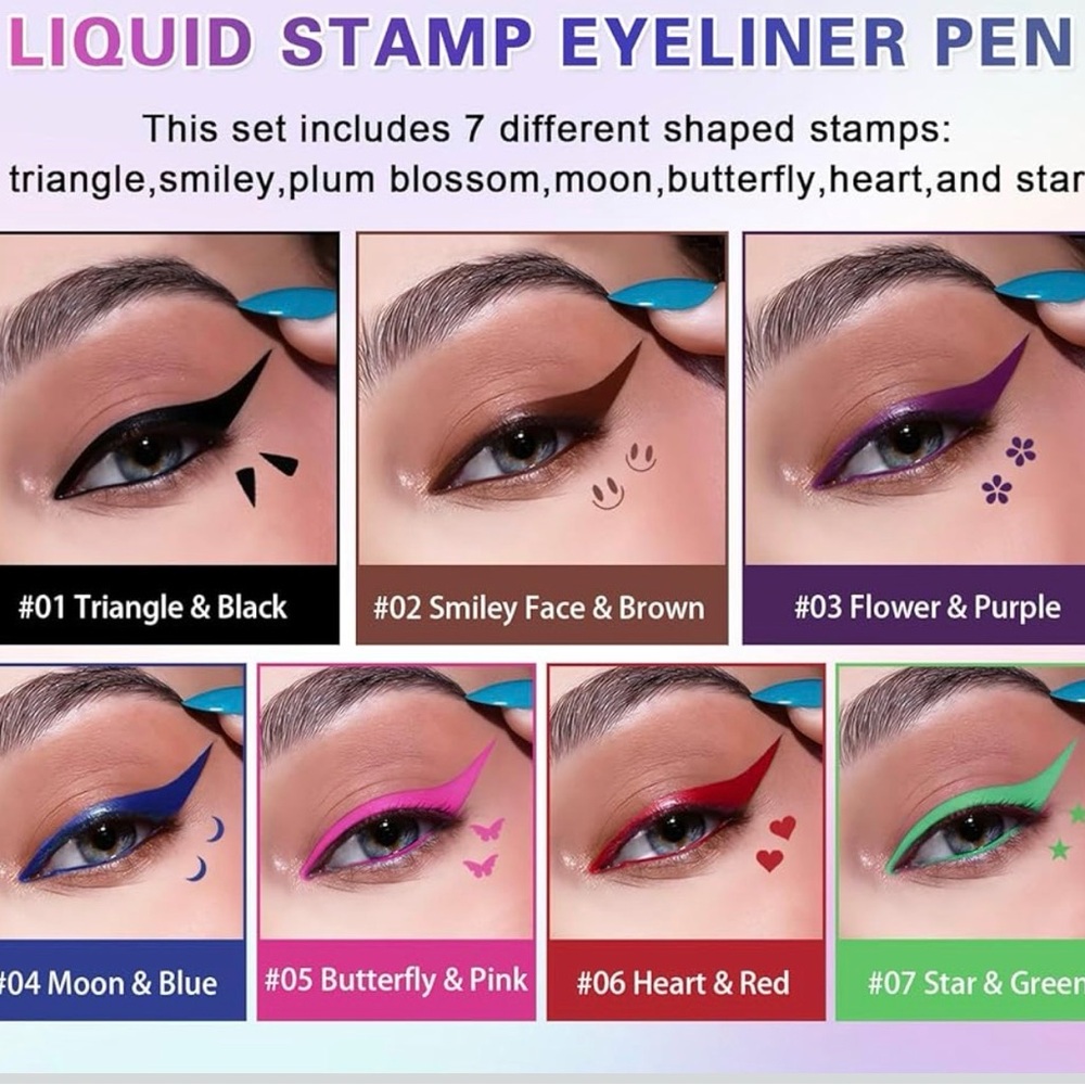QIUFSSE DOUBLE ENDED Face stamp & Eyeliner - Picture 2 of 5